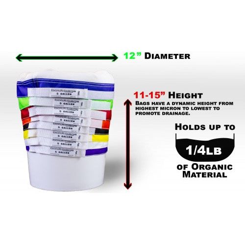 Boldtbags Lock Top – 5 Gallon Full Mesh Stackers 8 Bag Kit