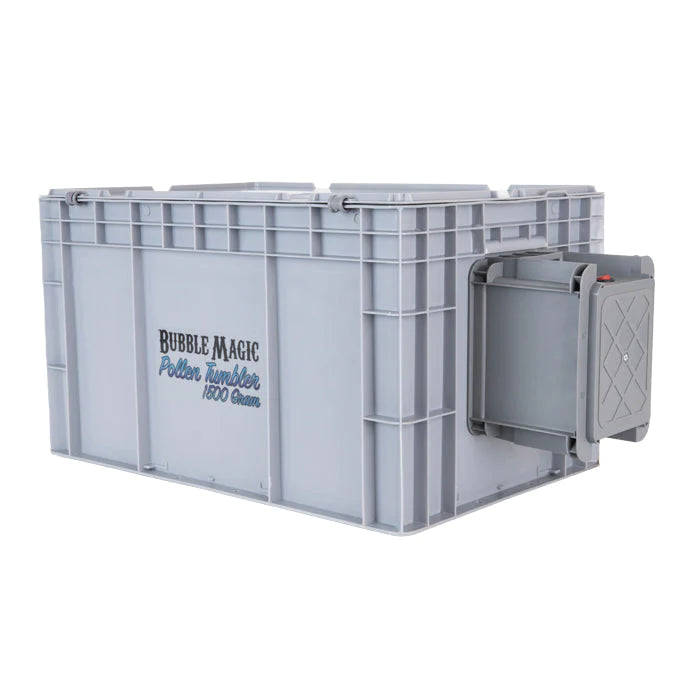Gray Bubble Magic Pollen Tumbler 1500 Gram dry sifter with an attached control panel.