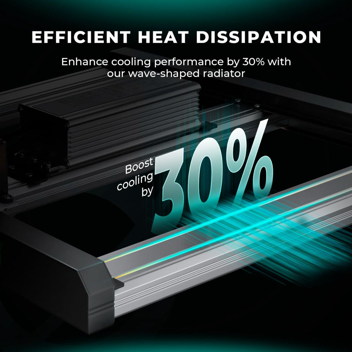 "Efficient heat dissipation on FC3000-EVO LED grow lights, boosting cooling by 30% with wave-shaped radiator."