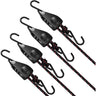 Elufah 1/4" Retractable Ratchet Tie Down Straps, 150 lb, 4-Pack