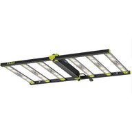 Elufah 320W LED grow light bar with 8 illuminated panels on a black frame with yellow accents.