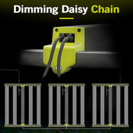 Elufah dimming daisy chain connection for three LED grow lights.