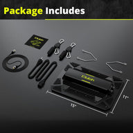 Elufah UAP1500 LED grow light kit with accessories, power cords, and hanging hardware.