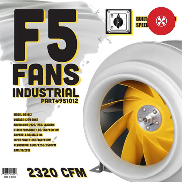 F5 Fans 12-inch Industrial In-Line Fan Controller