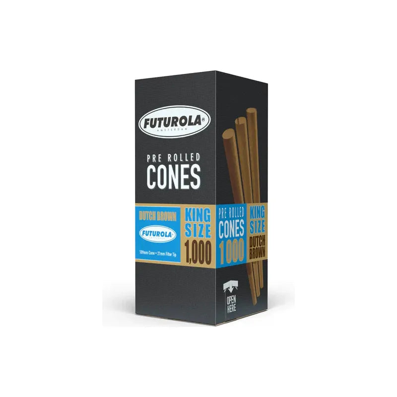 Futurola King Size 109/21 Pre-Rolled Cones Dutch Brown + Futurola Tip