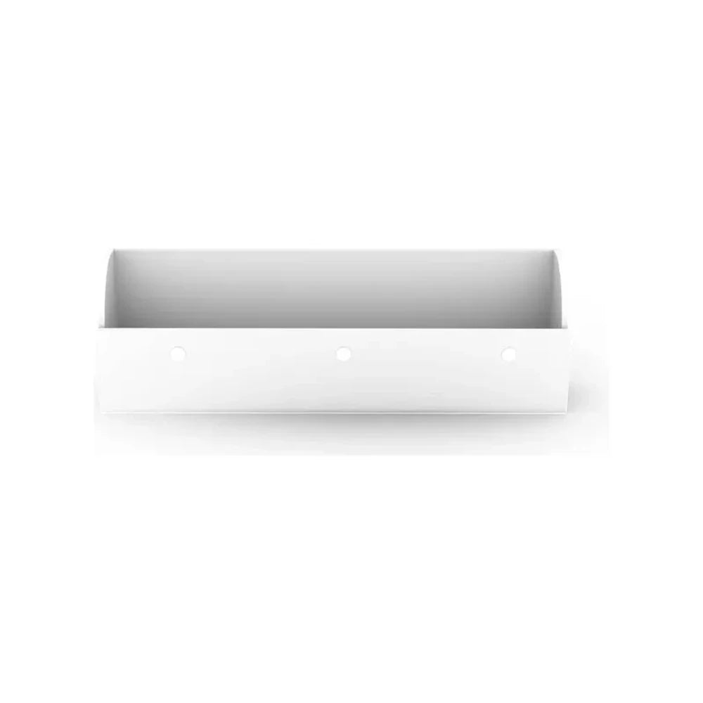 White rectangular knock box spill tray with three circular indentations on the front.