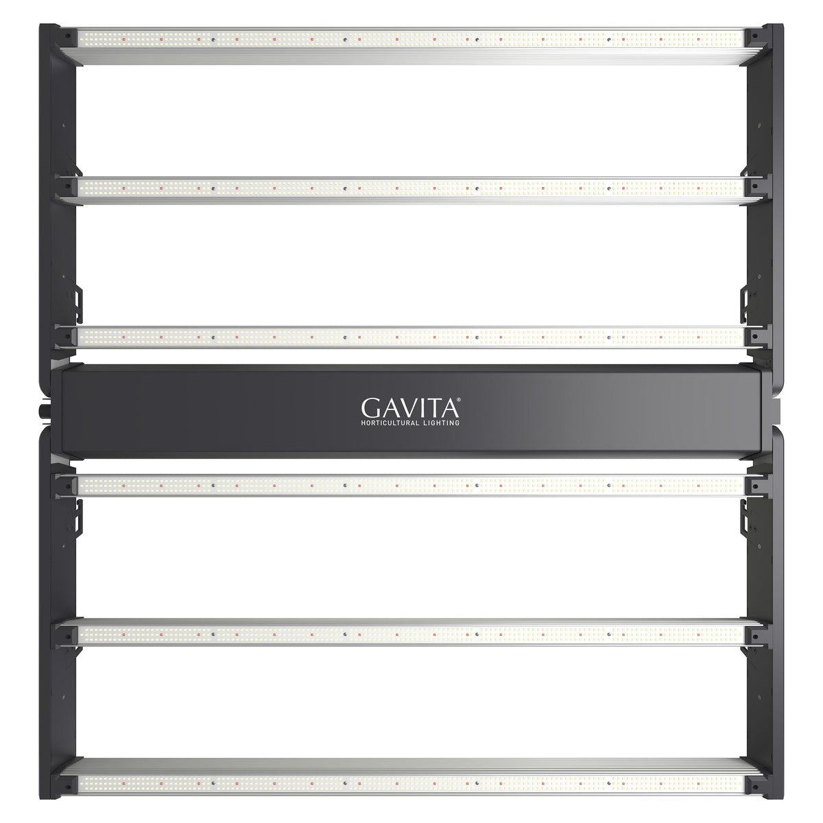 Gavita RS 1900e LED grow light with dark frame and four LED strips.