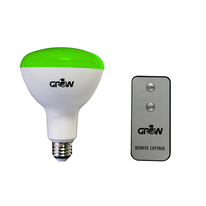 Grow1 Light Bulb w/ Remote Green LED Light