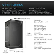 Happy Hydro AC Infinity 3x3 Grow Tent & Ventilation Kit