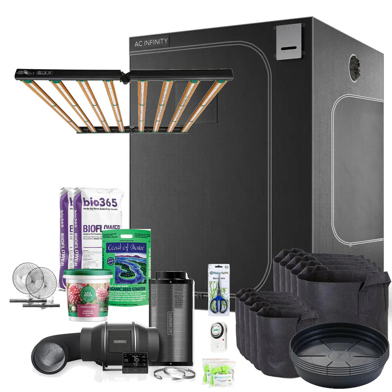 Happy Hydro Beginner Complete Grow Tent Kit | Grower&#39;s Choice ROI-E720 LED | 5’ x 5’