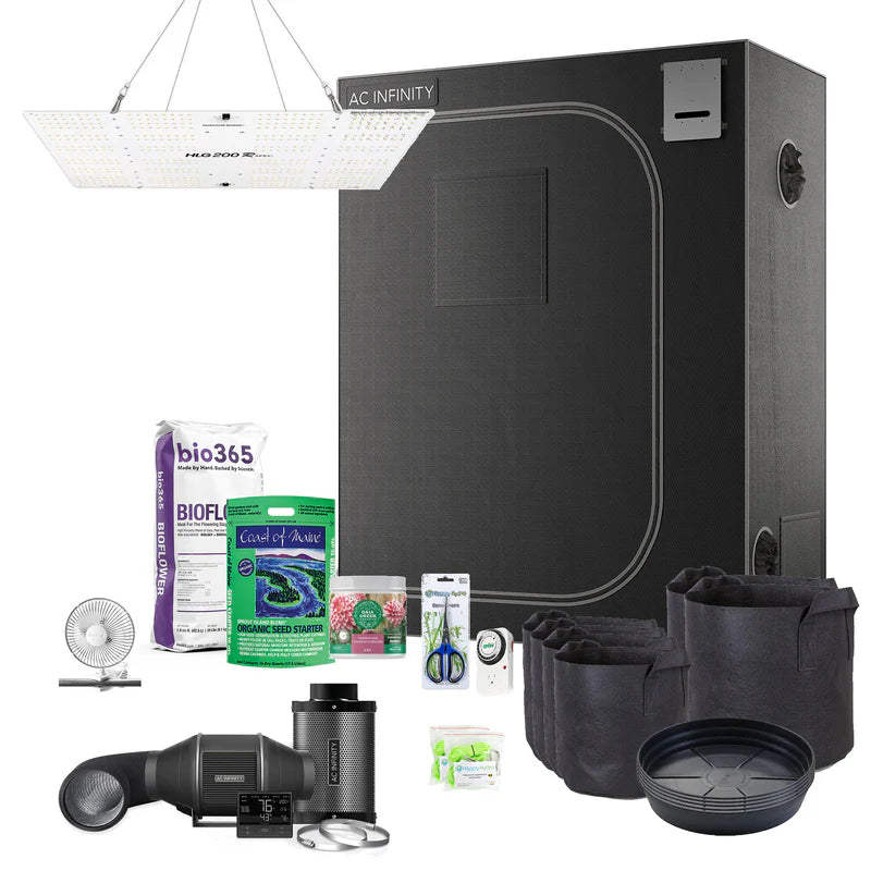 Happy Hydro Beginner Complete Grow Tent Kit | HLG 200 R Spec | 2&#39; x 3&#39;