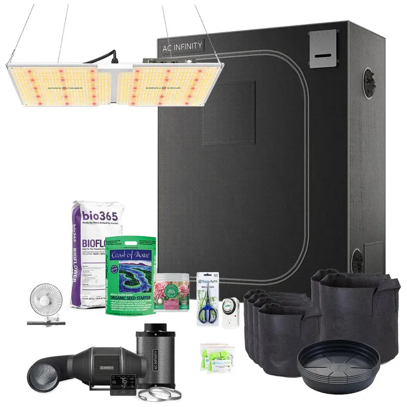 Happy Hydro Beginner Complete Grow Tent Kit | Spider Farmer SF2000 | 2' x 4'