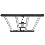 Commercial horticulture LED grow light bar, 350W, black frame with multiple foldable silver bars, full-spectrum Samsung/Osram LEDs & IR switch.
