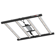 HORTIBLOOM MEGA ECO 350W full spectrum LED grow light, multiple bars, black frame, dimmable IR switch.