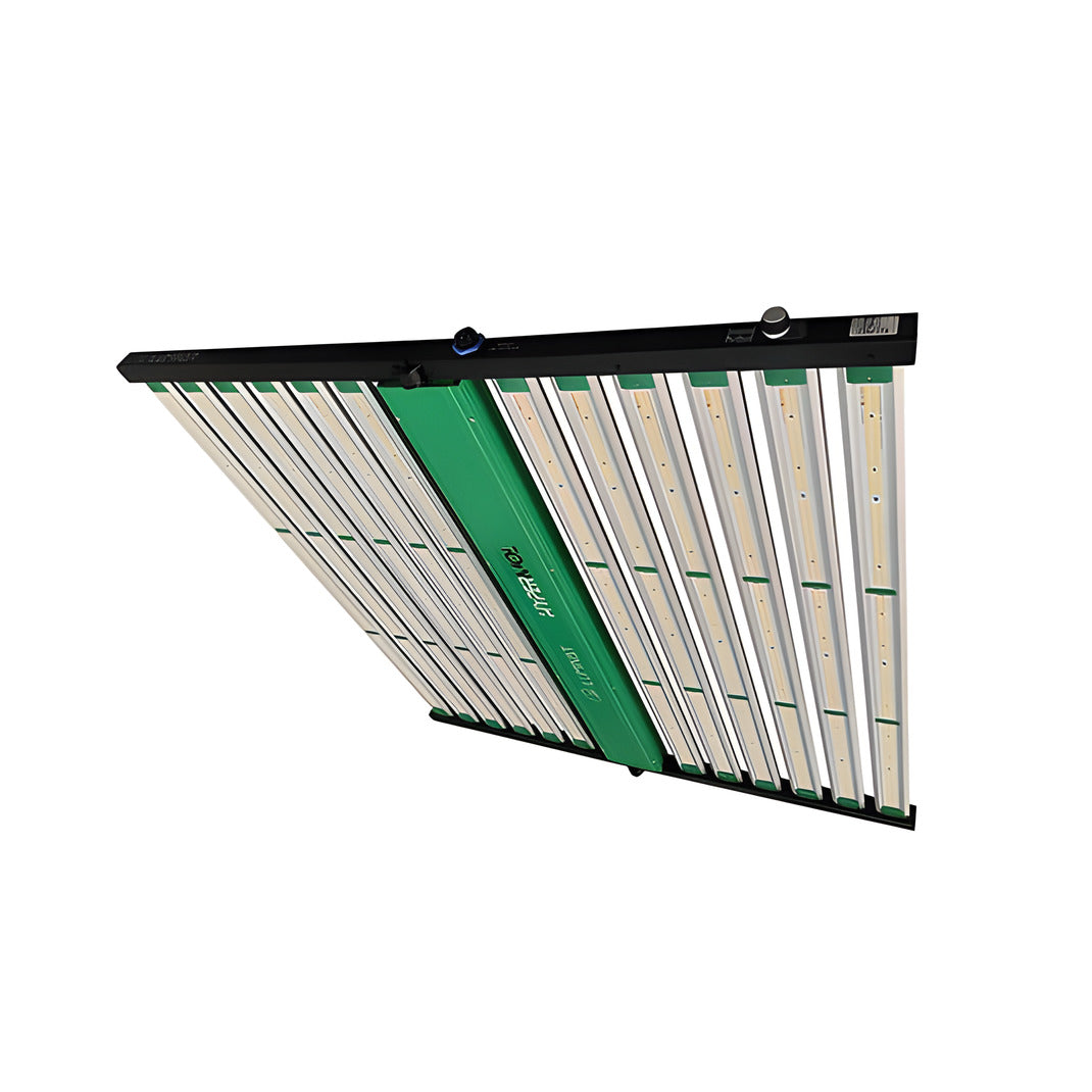 Iluminar HYPERMOL 1450W full spectrum LED grow light with multiple silver light bars and green frame.