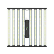 Black Iluminar iLogic FS Plus 1030W full-spectrum LED grow light with 10 vertical bars and central power unit.