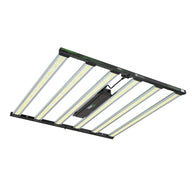 ILUMINAR Logic Plus FS-630W full spectrum LED grow light fixture, black frame, six illuminated bars.