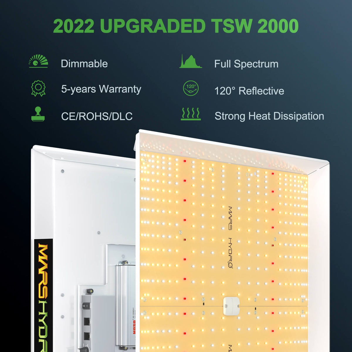 Mars Hydro TSW 2000 Full Spectrum LED Grow Light