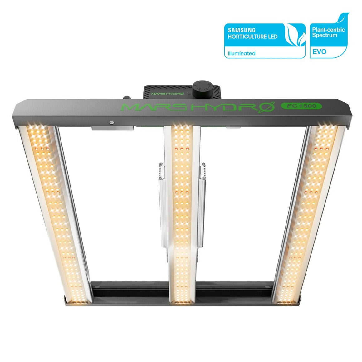Mars Hydro FC 1500 LED grow light with Samsung LM301H EVO diodes.