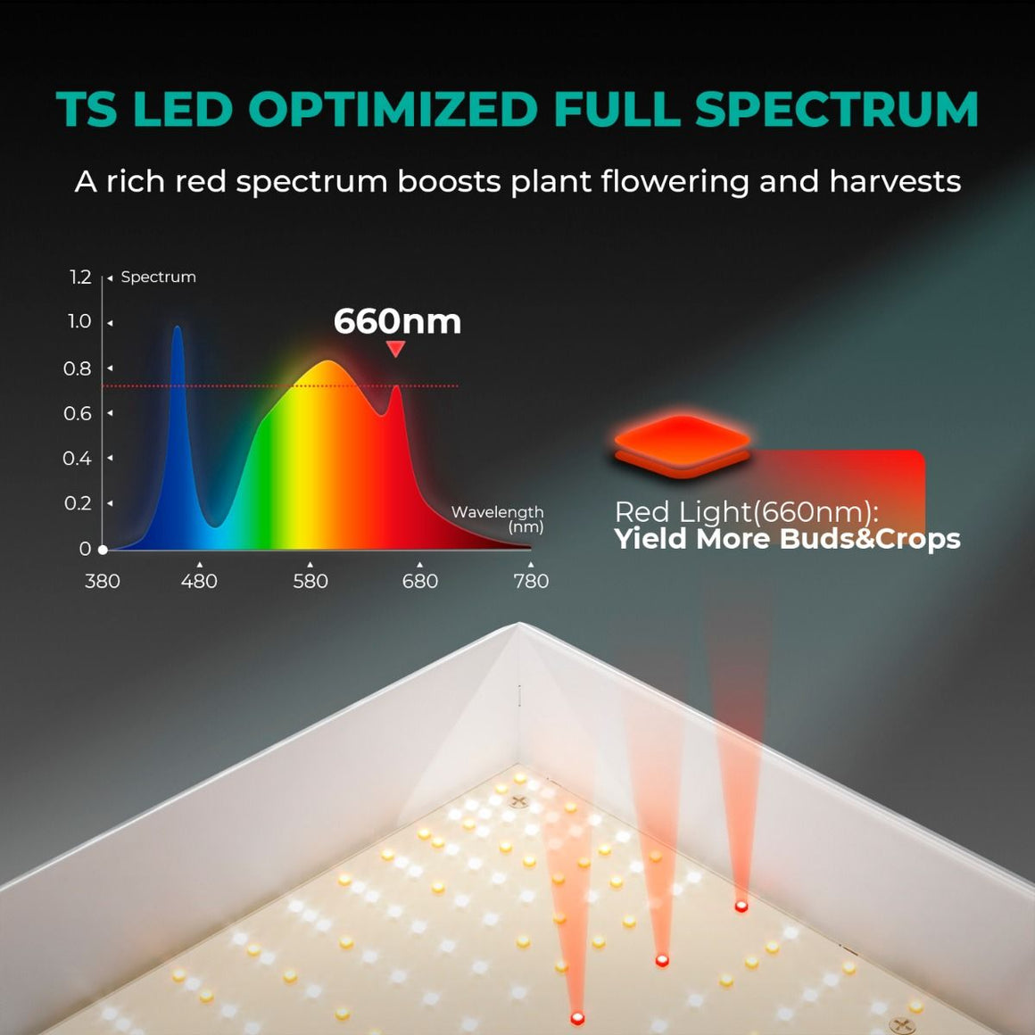 Mars Hydro TS1000 full spectrum light output