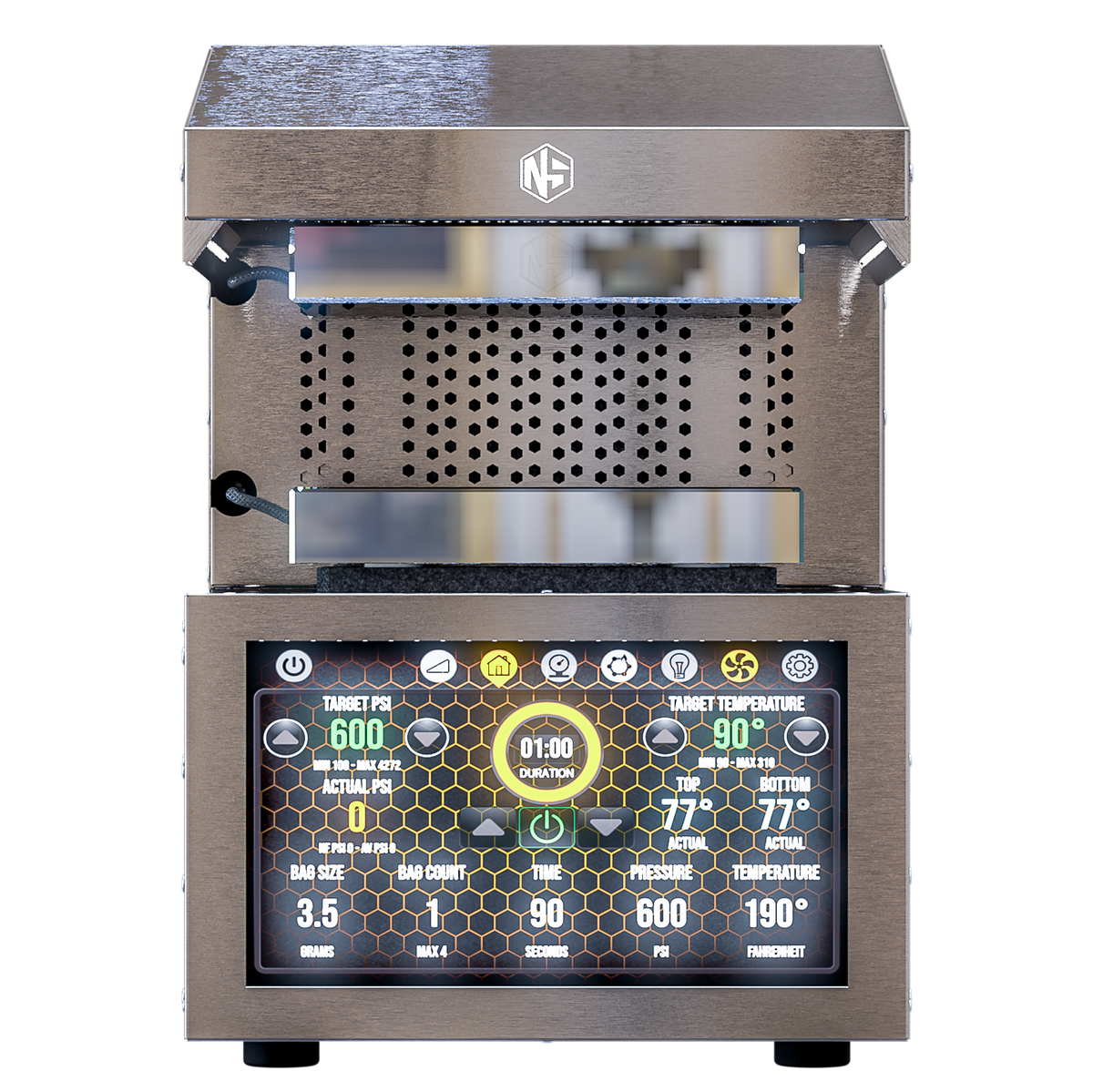 NugSmasher IQ Pro 20 Ton Electric Rosin Press Basic Bundle