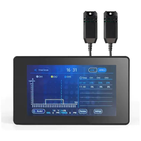 Optic LED 7" Touchscreen Automated Dimmer Master Controller V3 Master Controller V3 + CO2/Humidity/Temp Probe