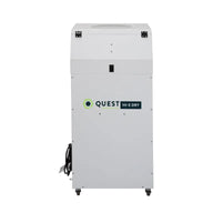 White Quest Hi-E Dry 195 portable dehumidifier with logo and black power cord.