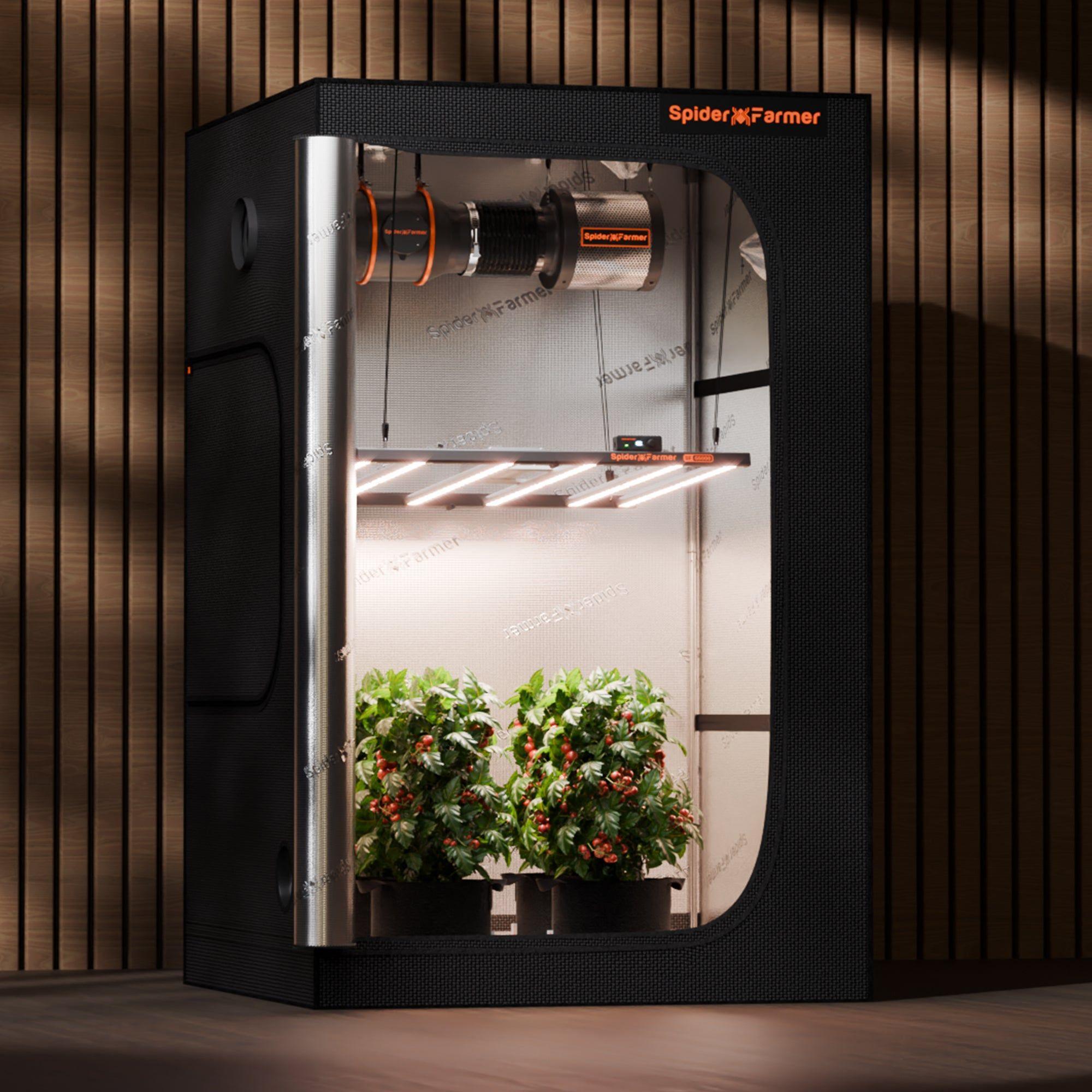 spider farmer grow tent Spider Farmer SE5000 480W Led Grow Lampe Samsung LM301H EVO Dimmable Vollspektrum with Bluetooth & WiFi Smart APP Control