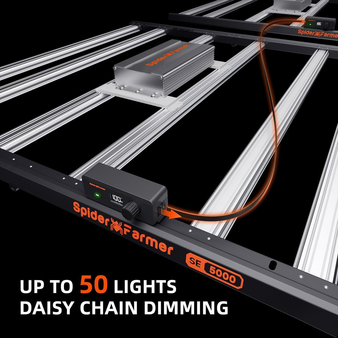 Spider Farmer SE5000 Full Spectrum LED Grow Light Daisy Chain Dimming