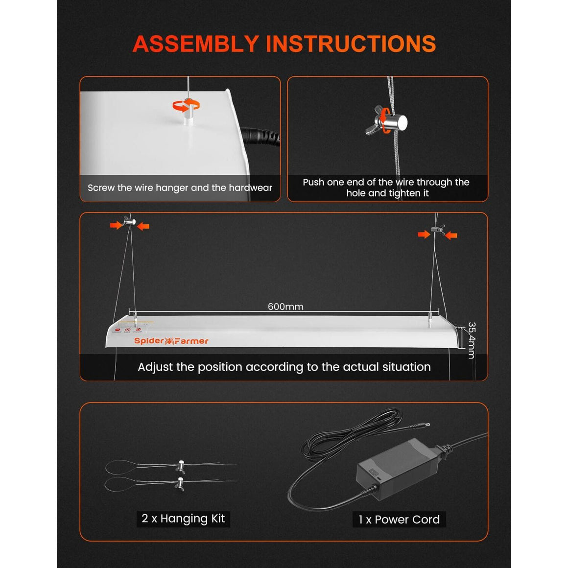 Spider Farmer SF300 Veg LED Grow Light Instructions