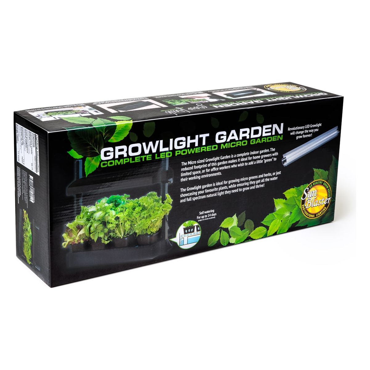 SunBlaster Micro LED Grow Light Garden - Black