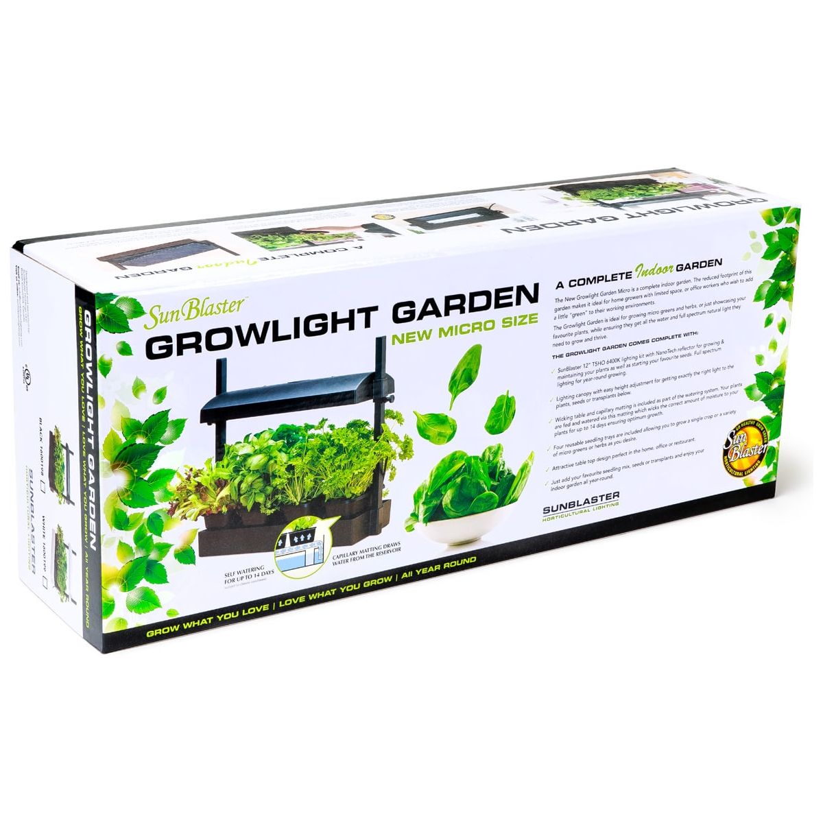 SunBlaster Micro T5 Grow Light Garden - Black