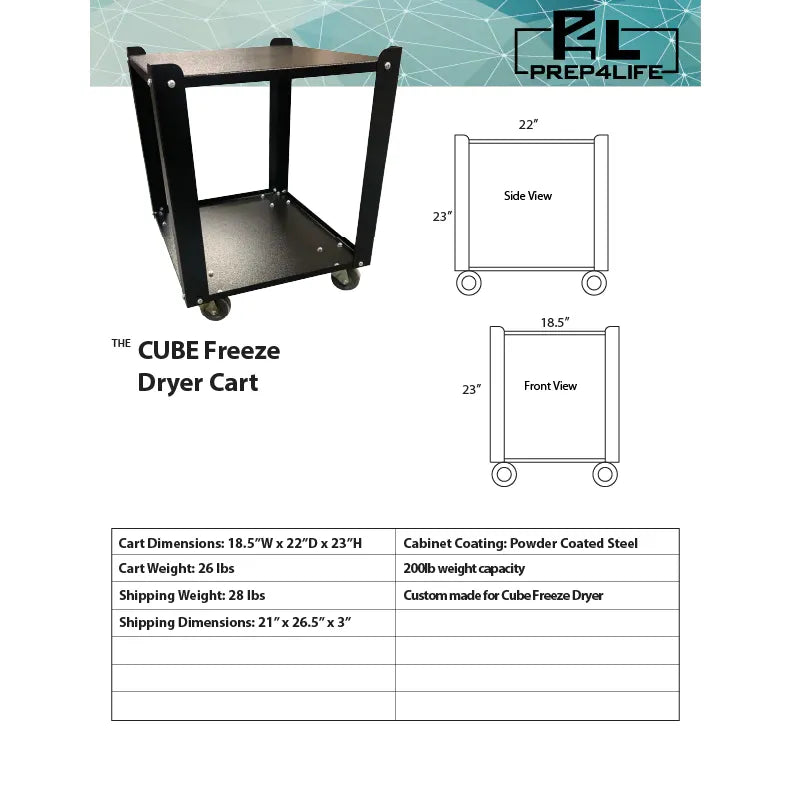 The Cube Freeze Dryer Rolling Cart