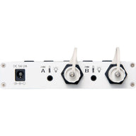 White lighting controller with two zones, DC power input, and two knobs.
