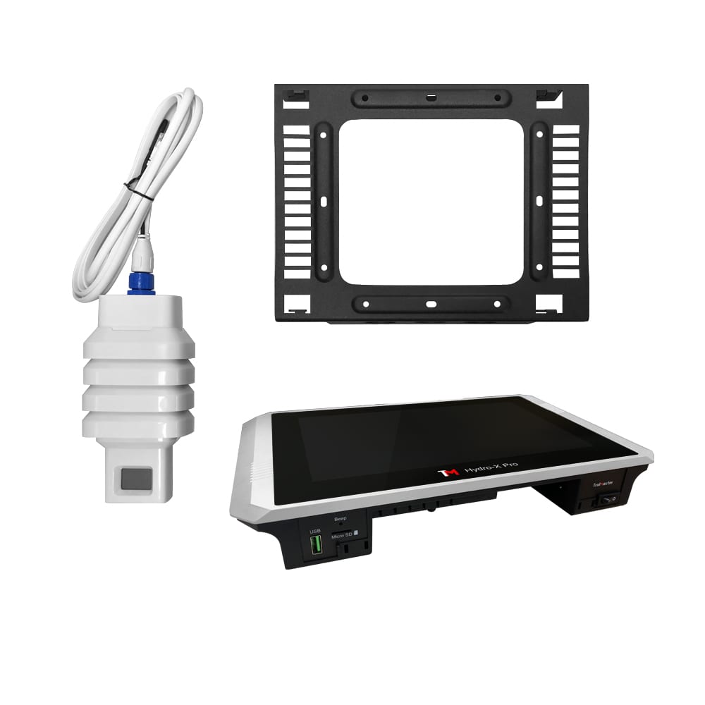 TrolMaster Hydro-X Pro environmental controller with sensor, mount, and display.
