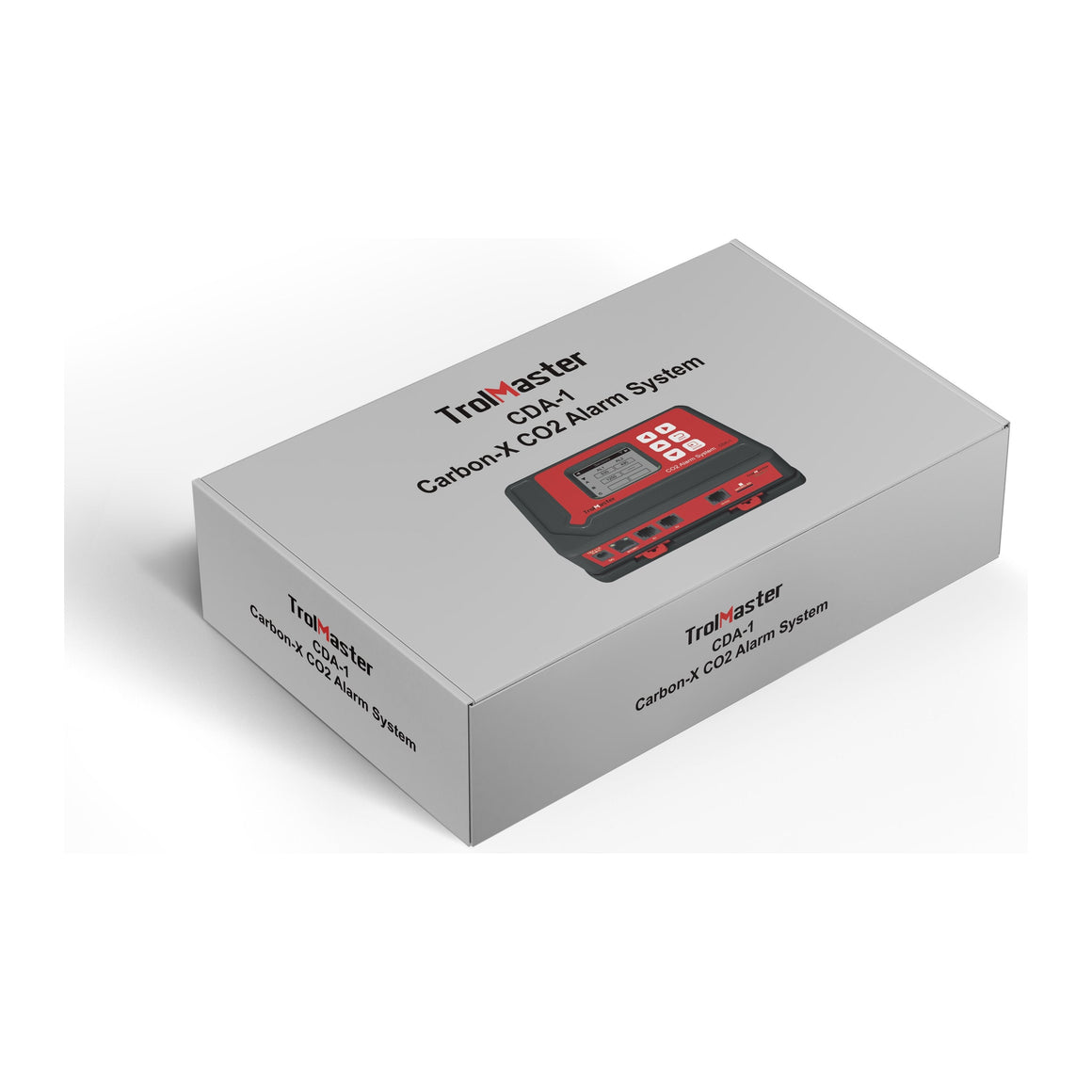 TrolMaster Carbon-X CO2 Alarm System CDA-1 packaging shows the product with its display and buttons.