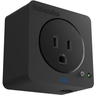 Black TrolMaster CO2 device station with a power outlet and green indicator light.