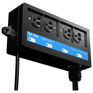 TrolMaster Hydro-X Expander Station 4 has four outlets, a blue label, and a mounting bracket.