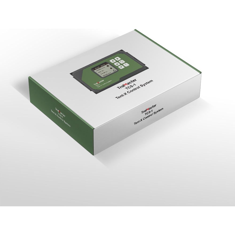 TrolMaster TCS-1 tent control system box, showing a device with a screen and buttons.