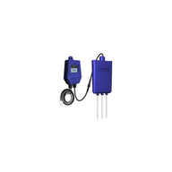 Blue TrolMaster water content sensor with a display showing 