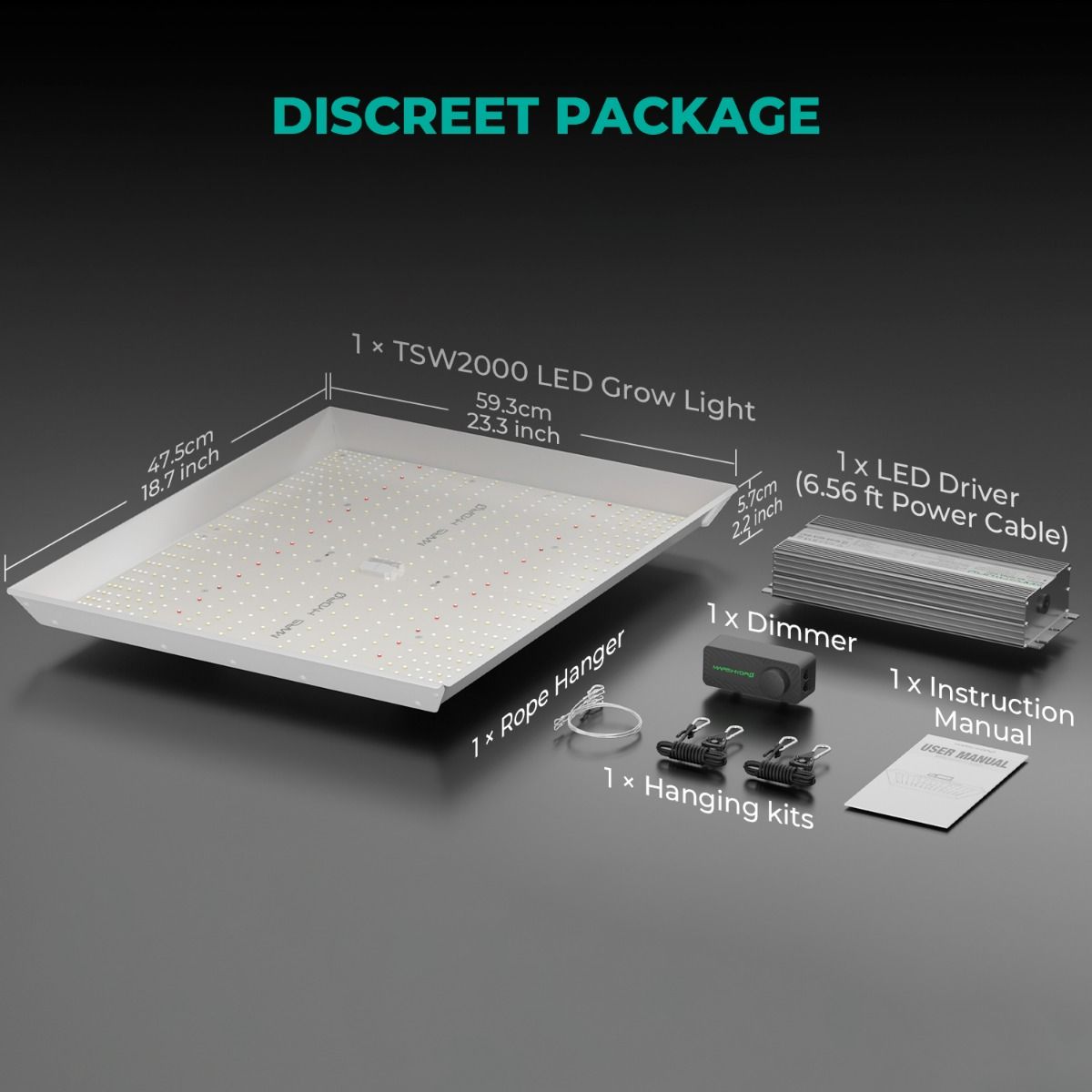 Mars Hydro TSW 2000 LED Grow Light | Full Spectrum, 300W