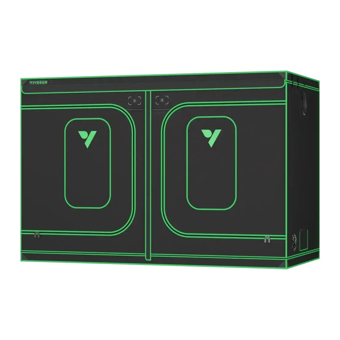 Black VIVOSUN Pro grow tent, 5x10, with vibrant green trim, two large front doors, and ventilation ports.