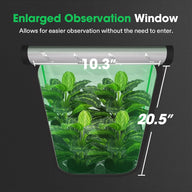 VIVOSUN grow tent enlarged observation window showing plants, 10.3