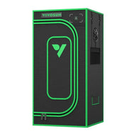 VIVOSUN black and green grow tent, featuring a large zipped door, side vents, and internal VIVOSUN logo.
