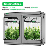 Vivosun Smart Grow Tent Kit G84 8 Plant | 4’ x 8’