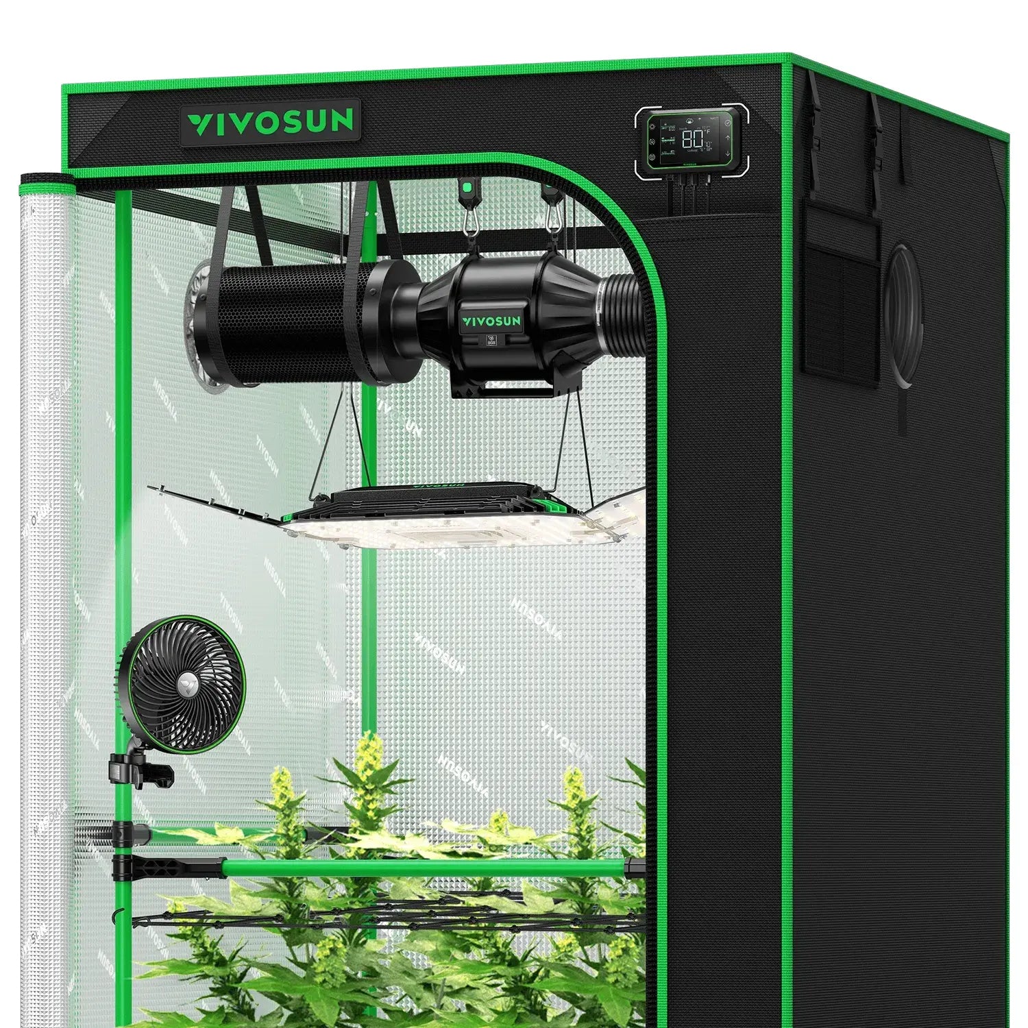 how many plants fit in a 3x3 grow tent Vivosun Smart Grow Tent Kit Pro 3x3