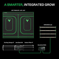 Vivosun smart integrated grow system: 4x8 tent, VSFD4500 lights, AeroZesh G8 fan, carbon filter, GrowHub E42A.