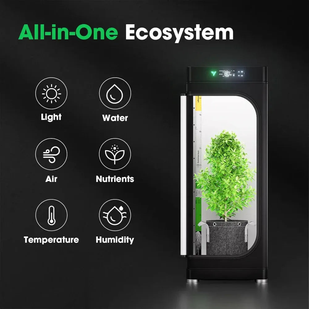 indoor plant grow box VIVOSUN VGrow All-in-One Smart Grow Box, Indoor Growing System with App Control, LED Light, Odor Filter