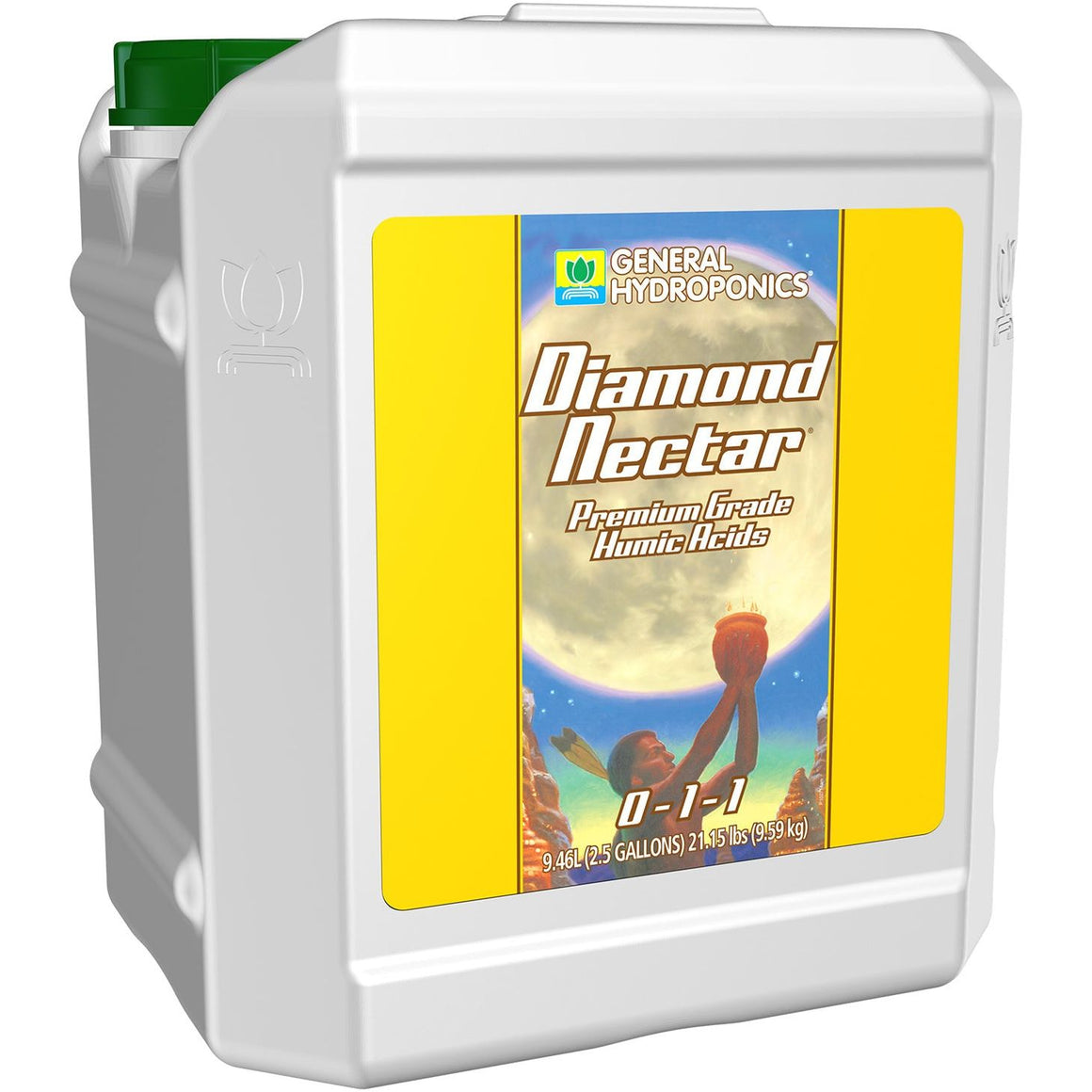 General Hydroponics Diamond Nectar, premium humic acid, 2.5-gallon jug.