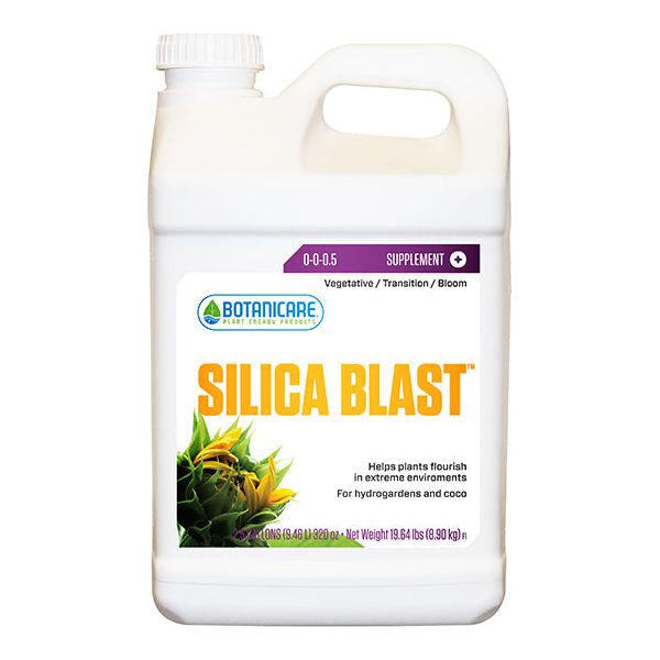 Botanicare Silica Blast supplement bottle with sunflower image.